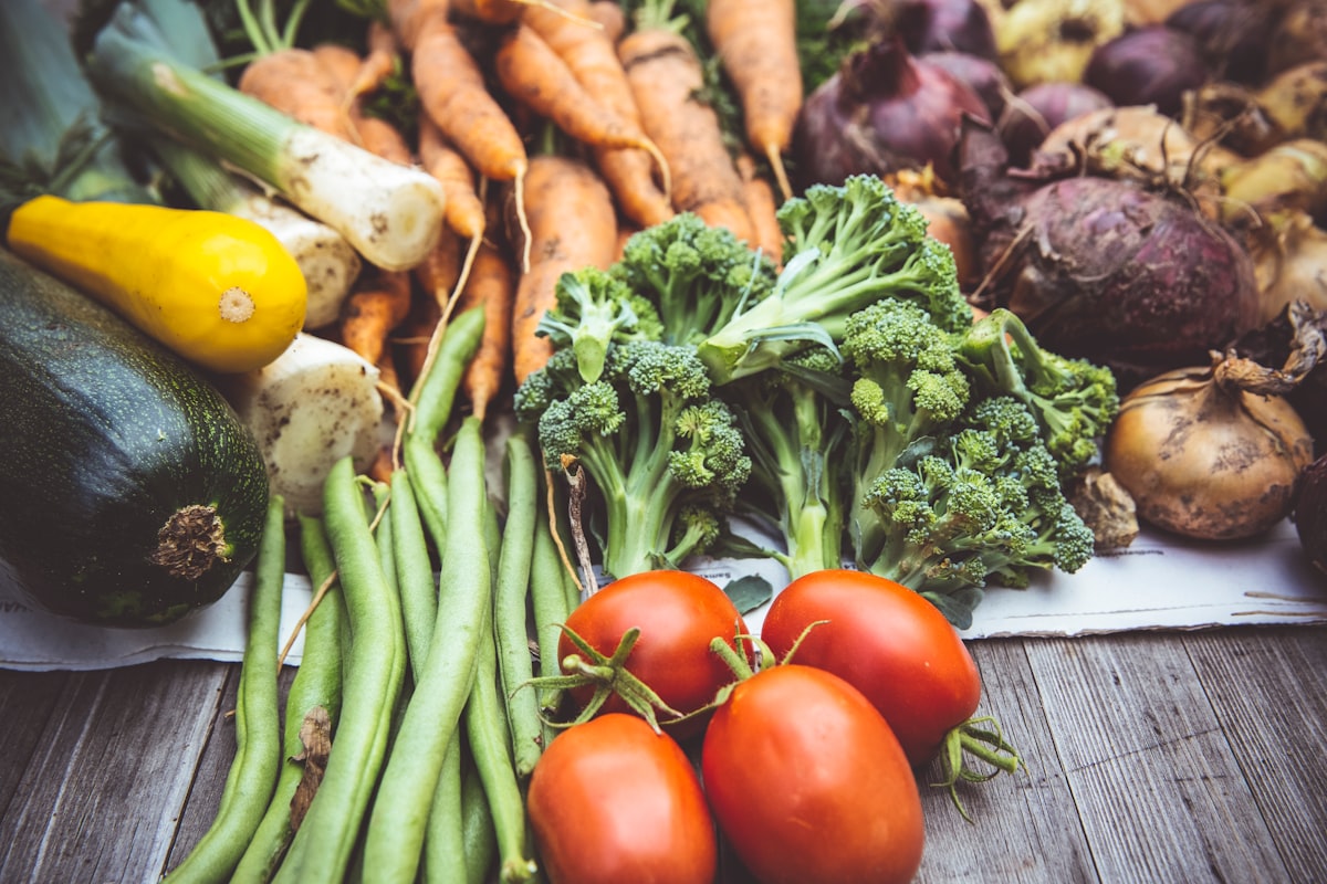 Man preparing healthy meal with fresh ingredients